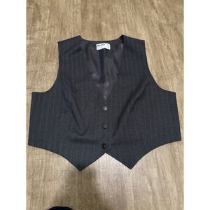 Rita Ora x Primark Grey Pinstripe V-Neck Vest Size US 12